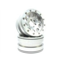 Llantas Beadlock Metsafil PT-Revolver plata/plata 2.2 2 piezas MT2220SS