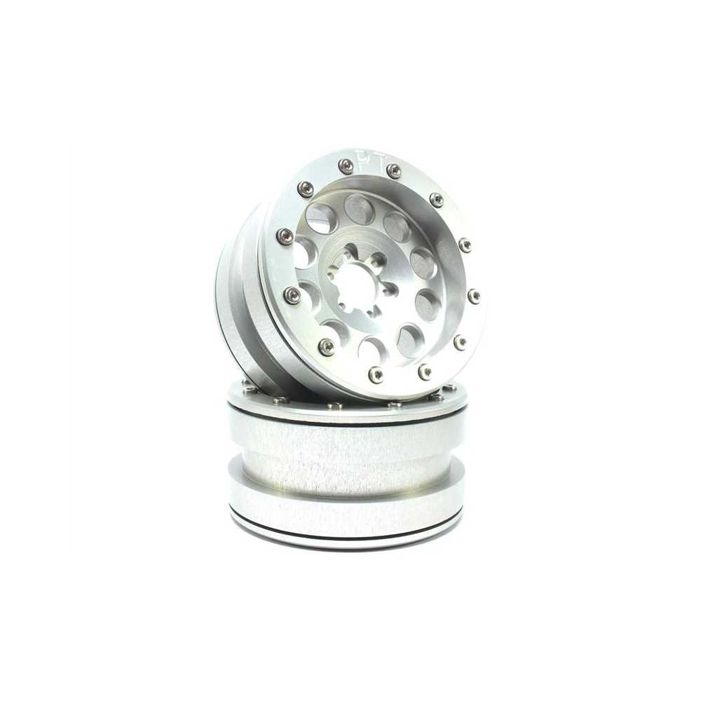 Llantas Beadlock Metsafil PT-Revolver plata/plata 2.2 2 piezas MT2220SS Llantas Beadlock Metsafil PT-Revolver plata/plata 2.2 2 piezas MT2220SS