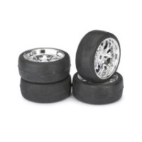 Absima Wheel Set Onroad LP Comb / Slick chrome 1:10 (4 pcs) 2510012