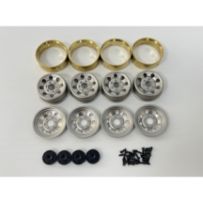 Absima 1.2 Steel Bead Lock Wheels - silver (4) HBP240292