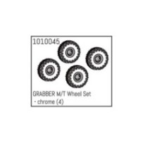 Absima GRABBER M-T Wheel Set - chrome (4) HBP240067