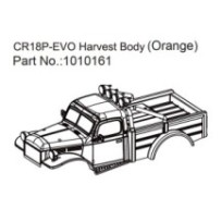 Absima Harvest Body (orange) - EVO 1:18 HBP240354