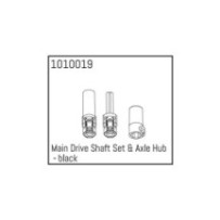 Absima Main Drive Shaft Set & Axle Hub - black HBP240013-Bl
