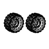 Absima Pre-glued Tire Set (2) 1610125