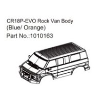 Absima Rock Van Body (blue-orange) - EVO 1:18 HBP240356