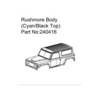Absima Rushmore Body (Cyan-Black) HBP240416