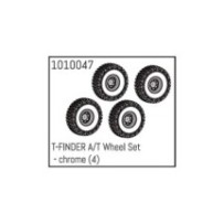 Absima T-FINDER A-T Wheel Set - chrome (4) HBP240068