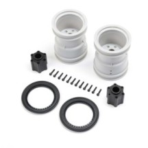 Losi 2.6 Wheel with Beadlock Ring Black (2): LMT 2.0 LOS-1816