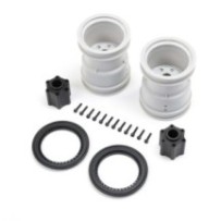 Losi 2.6 Wheel with Beadlock Ring Black (2): LMT 2.0 LOS-1816