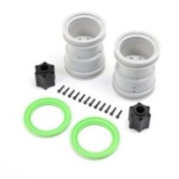 Losi 2.6 Wheel with Beadlock Rings Green (2): LMT 2.0 LOS-1814