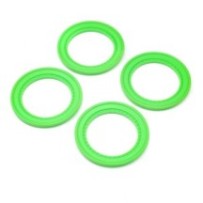 Losi Snap-in Beadlock Rings Green (4): LMT 2.0 LOS-1820