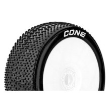Louise RC B-CONE 1-8 Buggy Tire Set Mounted Super Soft White Wheels Hex 17mm LR-T3192VW