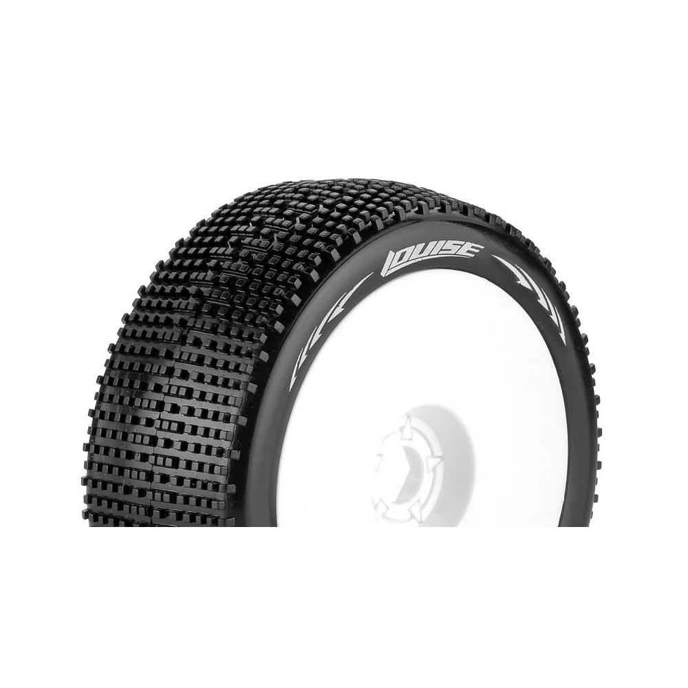 Louise RC B-GROOVE 1-8 Buggy Tire Set Mounted Super Soft White Wheels Hex 17mm LR-T370VW Louise RC B-GROOVE 1-8 Buggy Tire Set Mounted Super Soft White Wheels Hex 17mm LR-T370VW