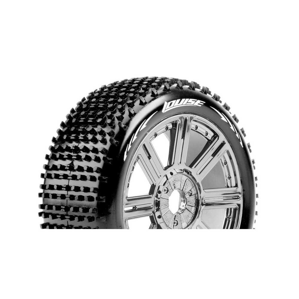 Louise RC B-HORNET 1-8 Buggy Tire Set Mounted Soft Black-Chrome Spoke Wheels Hex 17mm LR-T3150SBC Louise RC B-HORNET 1-8 Buggy Tire Set Mounted Soft Black-Chrome Spoke Wheels Hex 17mm LR-T3150SBC