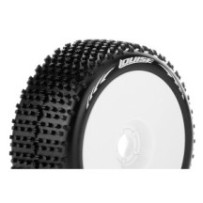Louise RC B-HORNET 1-8 Buggy Tire Set Mounted Soft White Wheels Hex 17mm LR-T3150SW