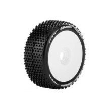 Louise RC B-HORNET 1-8 Buggy Tire Set Mounted Soft White Wheels Hex 17mm LR-T3150SW