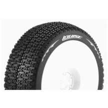 Louise RC B-MAGLEV 1-8 Buggy Tire Set Mounted Super Soft White Wheels Hex 17mm LR-T3100VW
