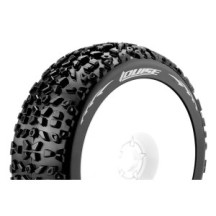Louise RC B-MAZINGER 1-8 Buggy Tire Set Mounted Soft White Wheels Hex 17mm LR-T3108SW