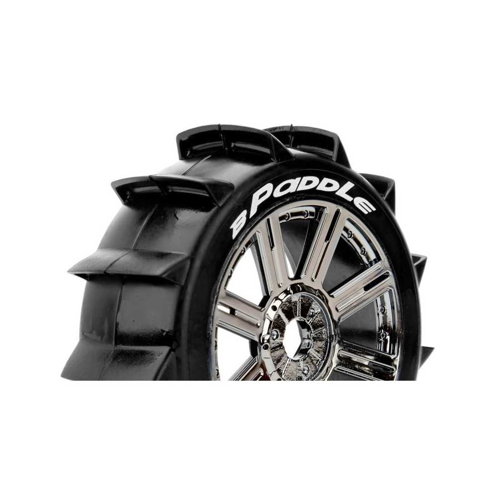 Louise RC B-PADDLE 1-8 Buggy Tire Set Mounted Soft Black-Chrome Spoke Wheels Hex 17mm LR-T3249SBC Louise RC B-PADDLE 1-8 Buggy Tire Set Mounted Soft Black-Chrome Spoke Wheels Hex 17mm LR-T3249SBC