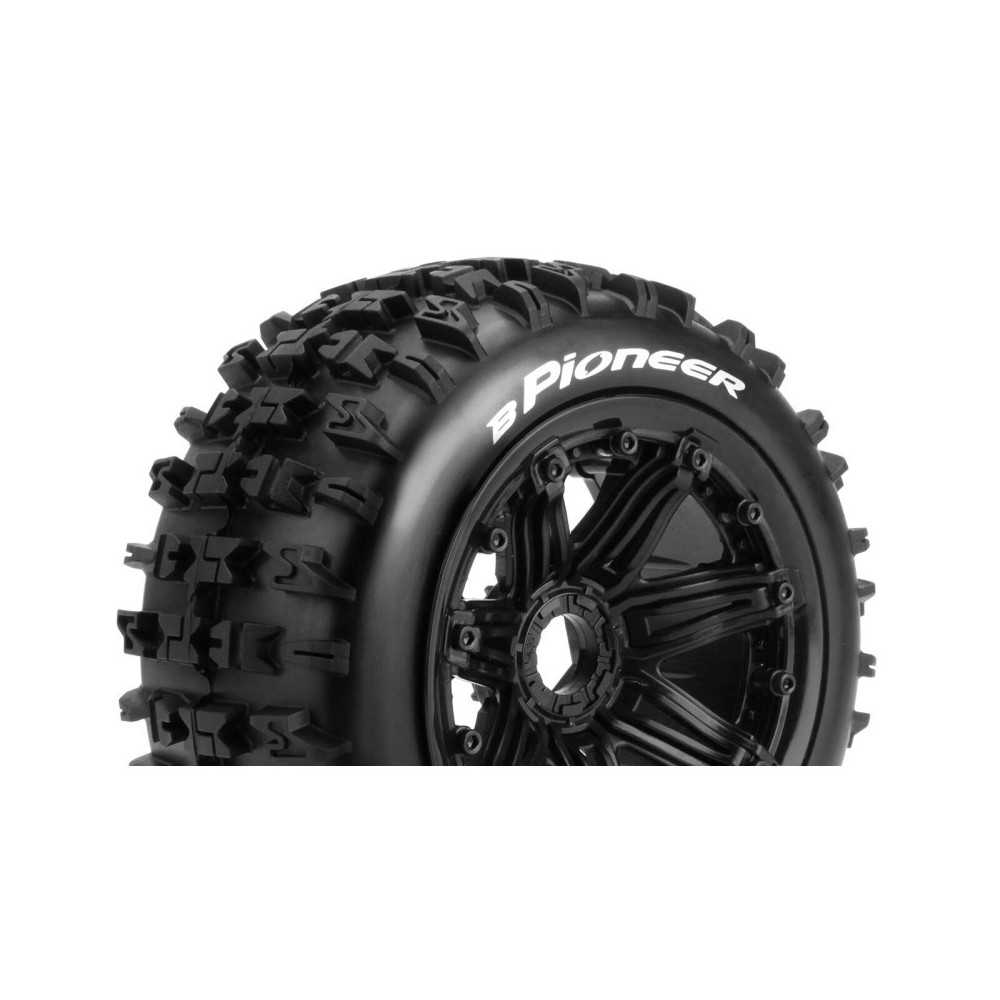 Louise RC B-PIONEER 1-5 Buggy Tire Set Mounted Sport Black Bead-Lock Wheels Hex 24mm Rear LR-T3243B Louise RC B-PIONEER 1-5 Buggy Tire Set Mounted Sport Black Bead-Lock Wheels Hex 24mm Rear LR-T3243B