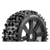Louise RC B-PIONEER 1-8 Buggy Tire Set Mounted Soft Black Spoke Wheels Hex 17mm LR-T3130SB