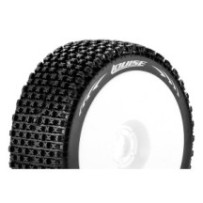 Louise RC B-PIRATE 1-8 Buggy Tire Set Mounted Soft White Wheels Hex 17mm LR-T3126SW