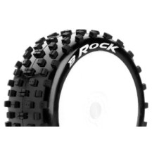 Louise RC B-ROCK 1-8 Buggy Tire Set Mounted Soft White Wheels Hex 17mm LR-T3270SW
