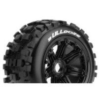 Louise RC B-ULLDOZE 1-5 Buggy Tire Set Mounted Sport Black Bead-Lock Wheels Hex 24mm Front LR-T3268B