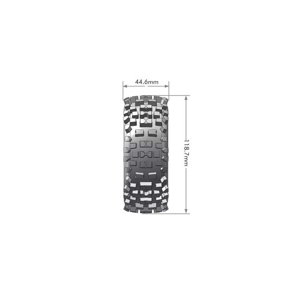 Louise RC B-ULLDOZE 1-8 Buggy Tire Set Mounted Soft Black Spoke Wheels Hex 17mm LR-T324SB