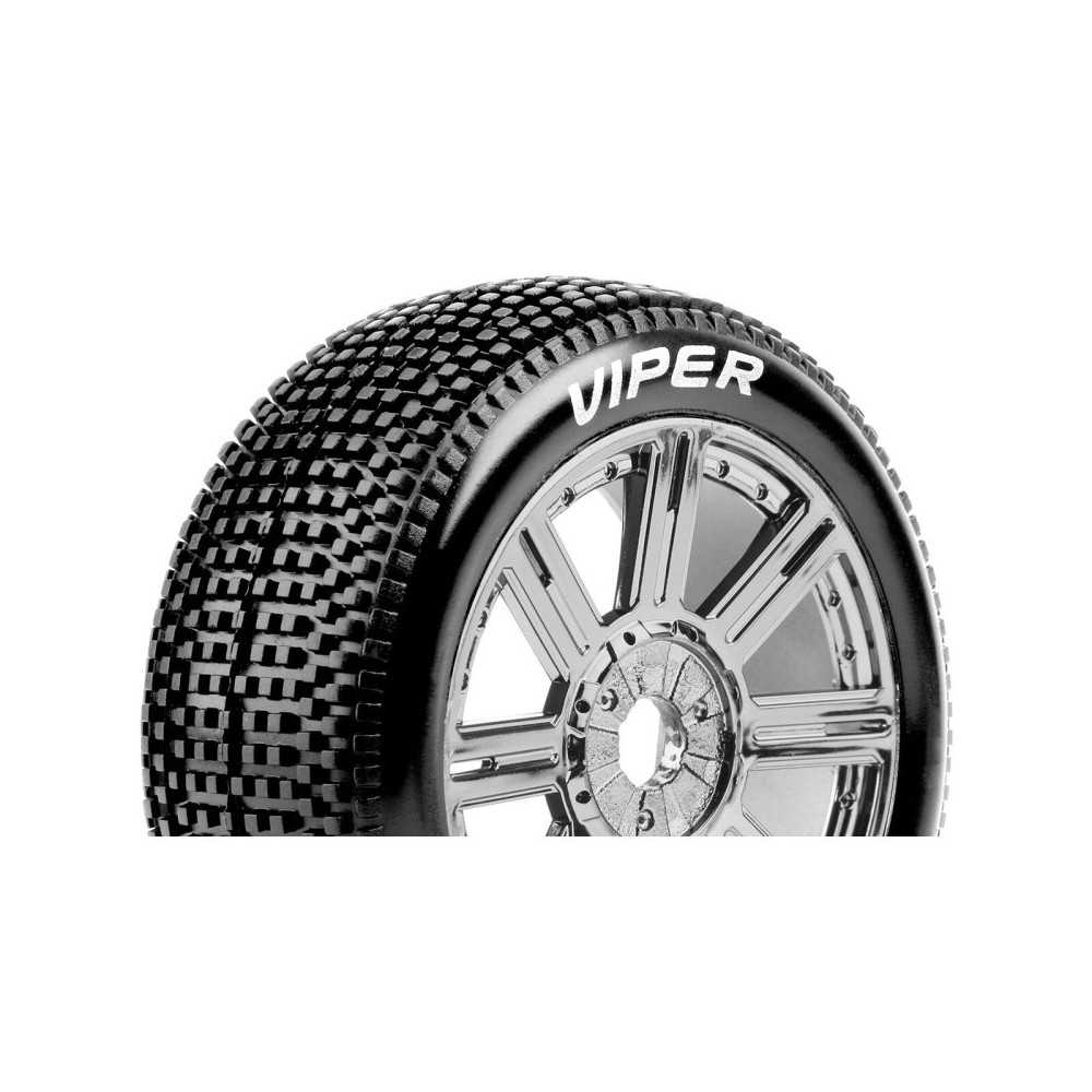 Louise RC B-VIPER-JA 1-8 Buggy Tire Set Mounted Soft Black-Chrome Spoke Wheels Hex 17mm LR-T3194SBC Louise RC B-VIPER-JA 1-8 Buggy Tire Set Mounted Soft Black-Chrome Spoke Wheels Hex 17mm LR-T3194SBC
