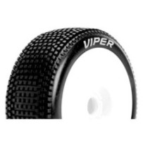 Louise RC B-VIPER-JA 1-8 Buggy Tire Set Mounted Soft White Wheels Hex 17mm LR-T3194SW