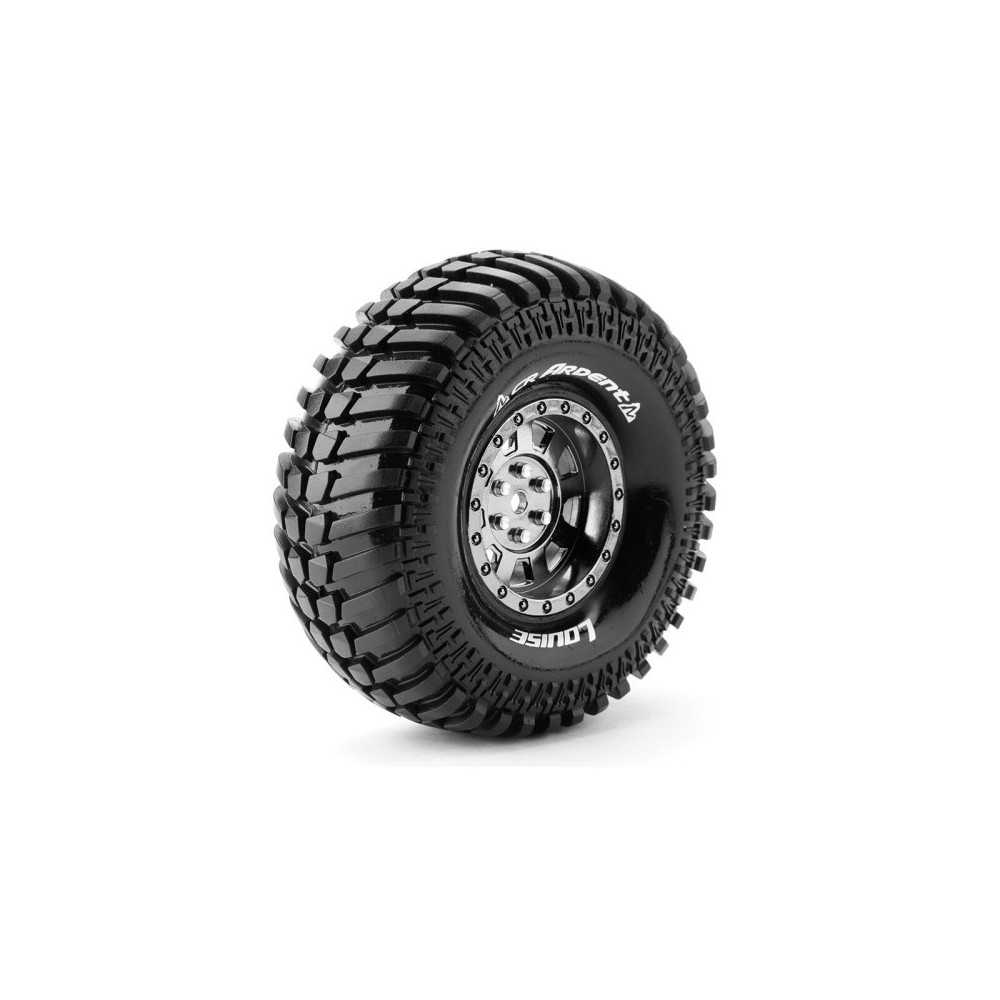 Neumáticos Louise RC CR-ARDENT 1/10 Crawler montados Super Soft Black Chrome para llantas 1.9″ Hex 12mm LR-T3232VBC Neumáticos Louise RC CR-ARDENT 1/10 Crawler montados Super Soft Black Chrome para llantas 1.9″ Hex 12mm LR-T3232VBC