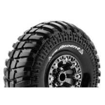 Neumáticos Louise RC CR-ARDENT 1/10 Crawler montados Super Soft en llantas Black Chrome 2.2" Hex 12mm LR-T3237VBC