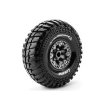 Neumáticos Louise RC CR-ARDENT 1/10 Crawler montados Super Soft en llantas Black Chrome 2.2" Hex 12mm LR-T3237VBC