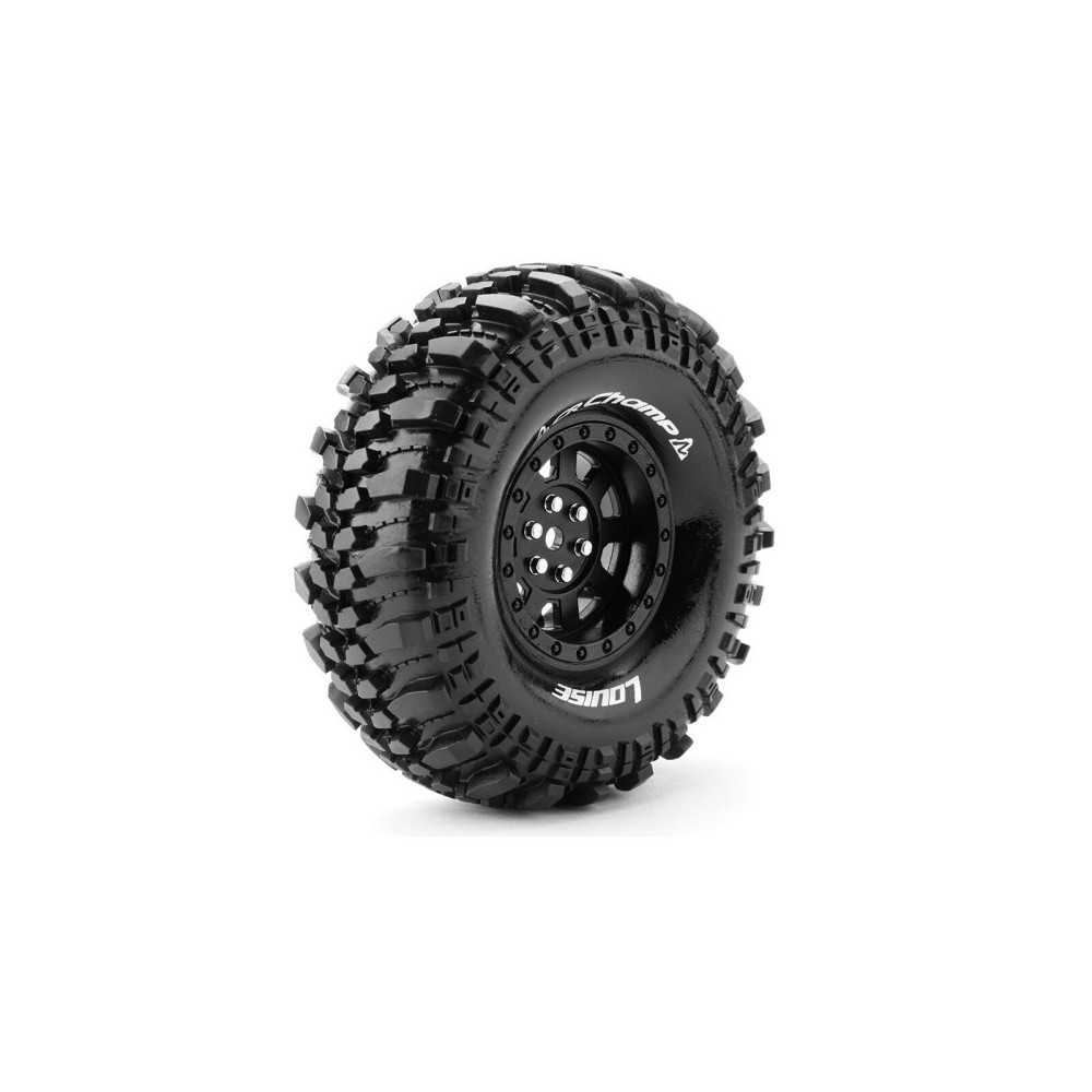 Neumáticos Louise RC CR-CHAMP Class 1 1/10 Crawler montados Super Soft para llantas 1.9″ Hex 12 mm LR-T3231VB