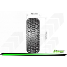 Louise RC CR-CHAMP Class 1 1-10 Crawler Tire Set Mounted Super Soft Black 1.9 Wheels Hex 12mm LR-T3345VB