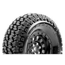Louise RC CR-GRIFFIN Class 1 1-10 Crawler Tire Set Mounted Super Soft Black 1.9 Wheels Hex 12mm LR-T3344VB