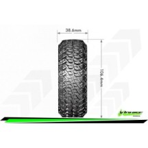 Louise RC CR-GRIFFIN Class 1 1-10 Crawler Tire Set Mounted Super Soft Black 1.9 Wheels Hex 12mm LR-T3344VB