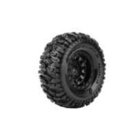 Neumáticos Louise RC CR-MALLET 1/18-1/24 Crawler montados Super Soft en llantas negras 1.0 Hex 7mm LR-T3367VB