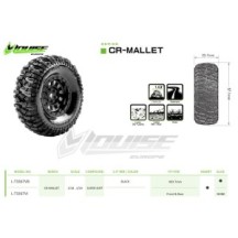 Neumáticos Louise RC CR-MALLET 1/18-1/24 Crawler Super Soft para llantas 1.0 LR-T3367VI