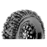 Louise RC CR-MALLET Class 1 1-10 Crawler Tire Set Mounted Super Soft Black 1.9 Wheels Hex 12mm LR-T3346VB