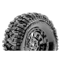 Neumáticos Louise RC CR-MALLET Class 1 1/10 Crawler montados Super Soft en llantas Black Chrome 1.9″ Hex 12 mm LR-T3346VBC