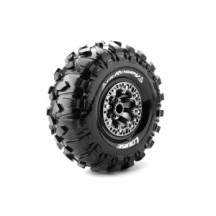 Neumáticos Louise RC CR-ROWDY 1/10 Crawler montados Super Soft en llantas Black Chrome 2.2″ Hex 12mm LR-T3238VBC