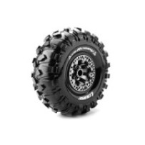 Neumáticos Louise RC CR-ROWDY 1/10 Crawler montados Super Soft en llantas Black Chrome 2.2″ Hex 12mm LR-T3238VBC