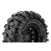 Neumáticos Louise RC CR-ROWDY 1/18-1/24 Crawler montados Super Soft en llantas negras 1.0 Hex 7mm LR-T3368VB