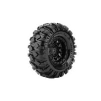 Neumáticos Louise RC CR-ROWDY 1/18-1/24 Crawler montados Super Soft en llantas negras 1.0 Hex 7mm LR-T3368VB
