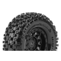 Neumáticos Louise RC CR-UPHILL 1/18-1/24 Crawler montados Super Soft en llantas negras 1.0 Hex 7mm LR-T3369VB