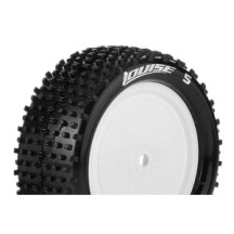 Louise RC E-HORNET 1-10 Buggy Tire Set Mounted Soft White Wheels Hex 12mm 4WD Front LR-T3170SWKF