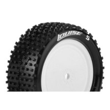 Louise RC E-HORNET 1-10 Buggy Tire Set Mounted Super Soft White Wheels Hex 12mm 4WD Front LR-T3170VWKF