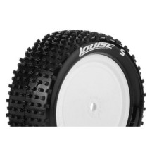 Louise RC E-HORNET 1-10 Buggy Tire Set Mounted Super Soft White Wheels Hex 12mm 4WD Rear LR-T3172VWKR